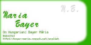 maria bayer business card