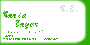 maria bayer business card